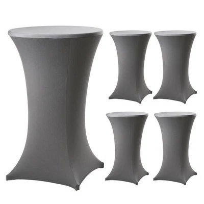 Housse pour Table Housse Partytisch Bistrotisch Nappe Couverture 60cm Gris - Photo 1/4