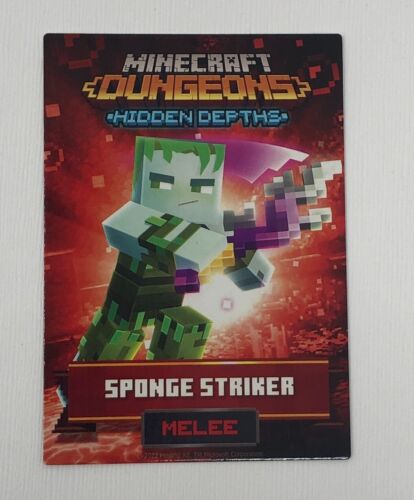 Minecraft Arcade Card: Sponge Striker #64 (unpowered alt) Non-Foil Series 2 - Picture 1 of 2