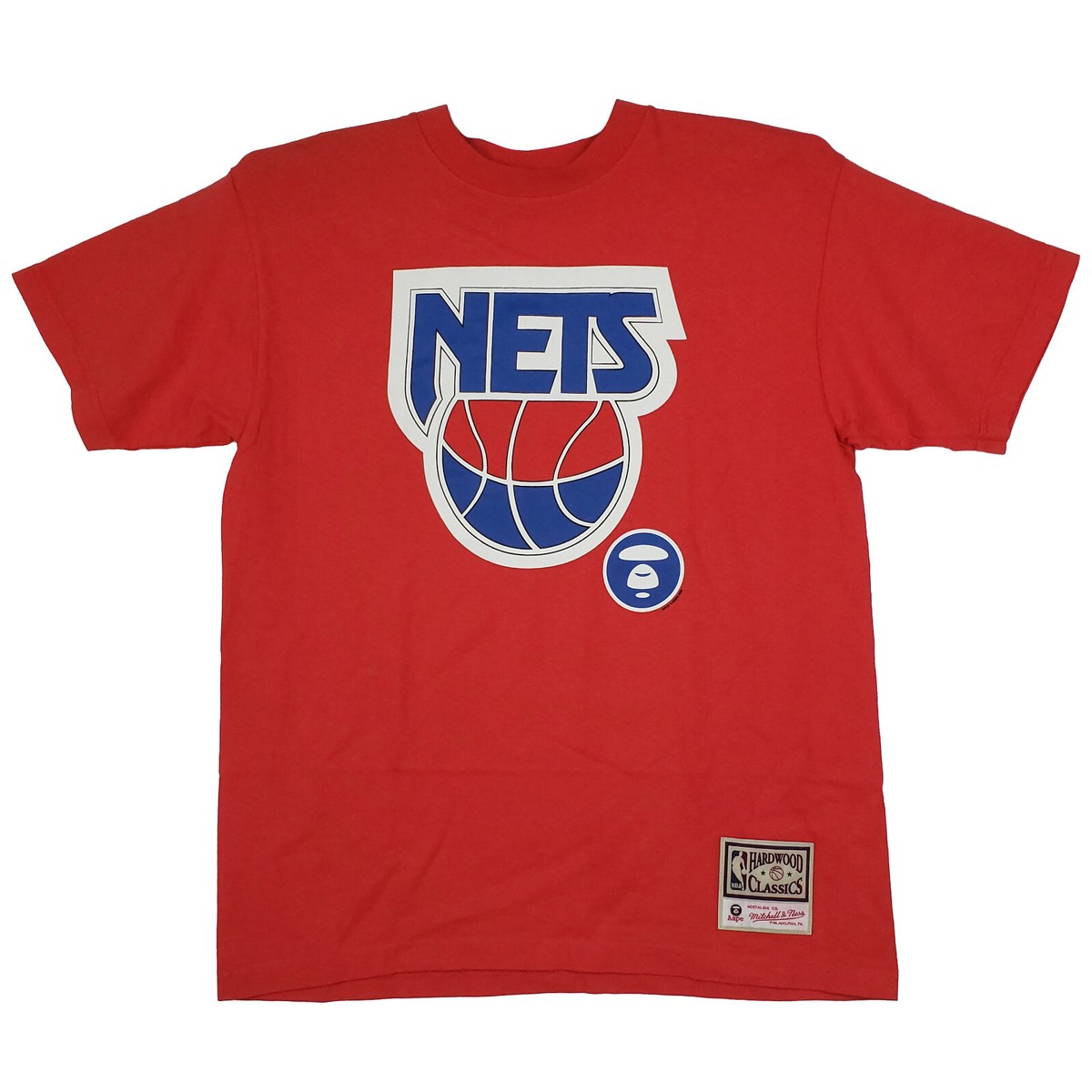 AAPE BAPE New Jersey Nets Mitchell & Ness NBA Medium Shirt A