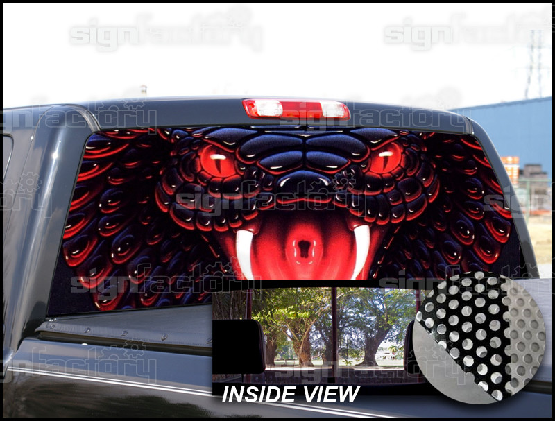 INDIGOS UG Adesivo Auto Cobra: Sticker JDM Die Cut Nero 88x109 Mm, Decal Per Auto Laptop Vetro