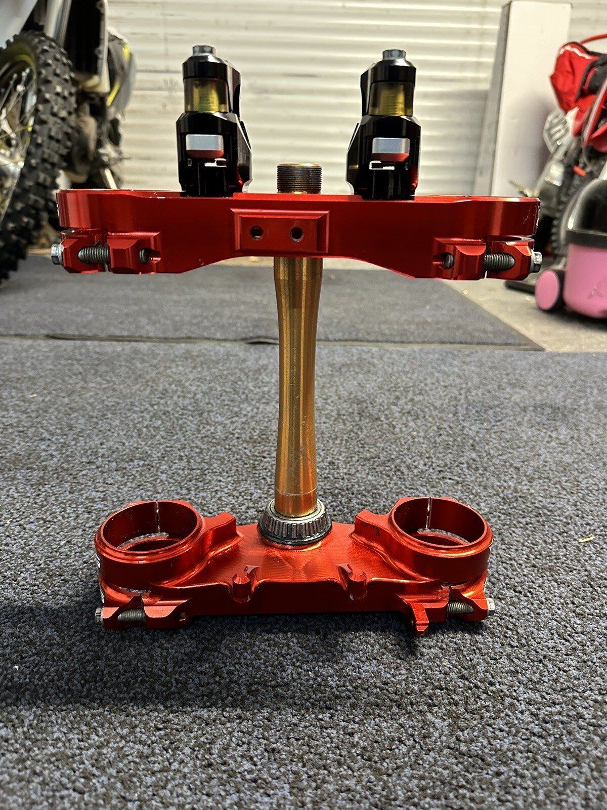 X Trig Rocs Tech Triple Clamps Honda Crf 250 450 Red 21 22 23 24 eBay
