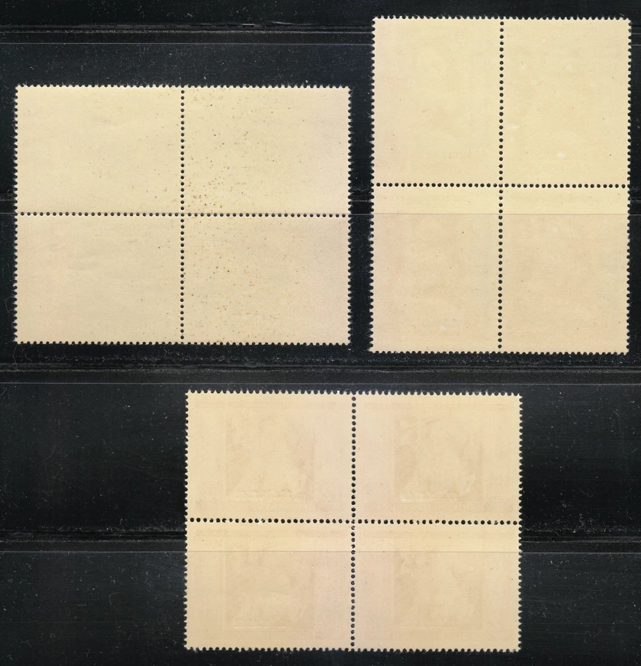 Germany 1942 MNH Mi 823-825 Sc B212-B214 European postal-telegraph / Blocks ** - Image 2 of 2