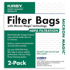 2 Genuine Kirby CLOTH Filter Bags- Fits All Kirbys G4- Sentria   205814