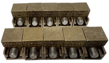 Lot of (10) Aluma-Form Bronze Vise Grounding Clamp #6 SOL - #2 SOL AF-BVC-2