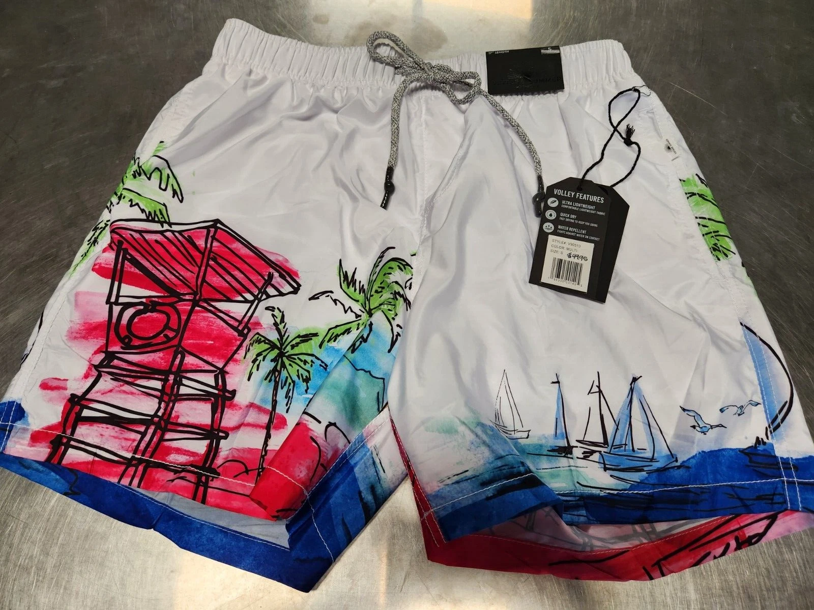 Mens Endless Summer ultra lightweight trunks w/side & back pocketsMultiple sizes