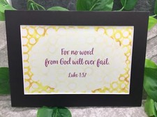 New Handmade 5x7 Matted 4x6 Religious Scripture Inspirational Free Ship 437