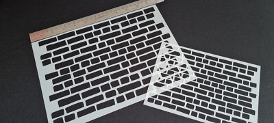 Schablone Steine Wand Nahtlos Muster Block Gebäude Mylar Schablone Mauerwerk