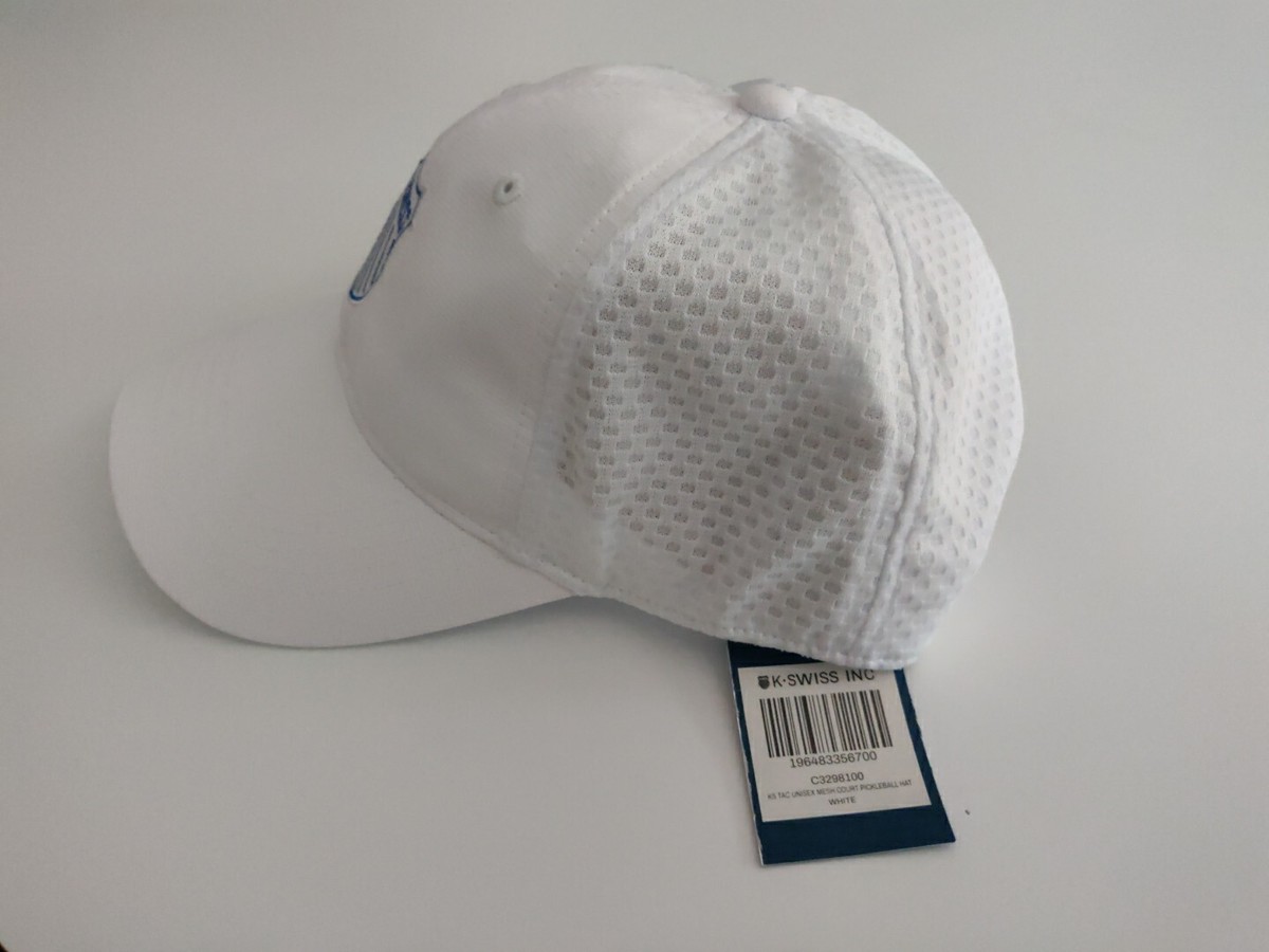 K-Swiss Unisex Laser Court Pickleball Hat OS White NEW with Tags