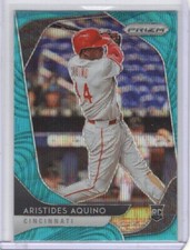 2020 Panini Prizm Teal Wave Prizm RC #140 Aristides Aquino Cincinnati Reds