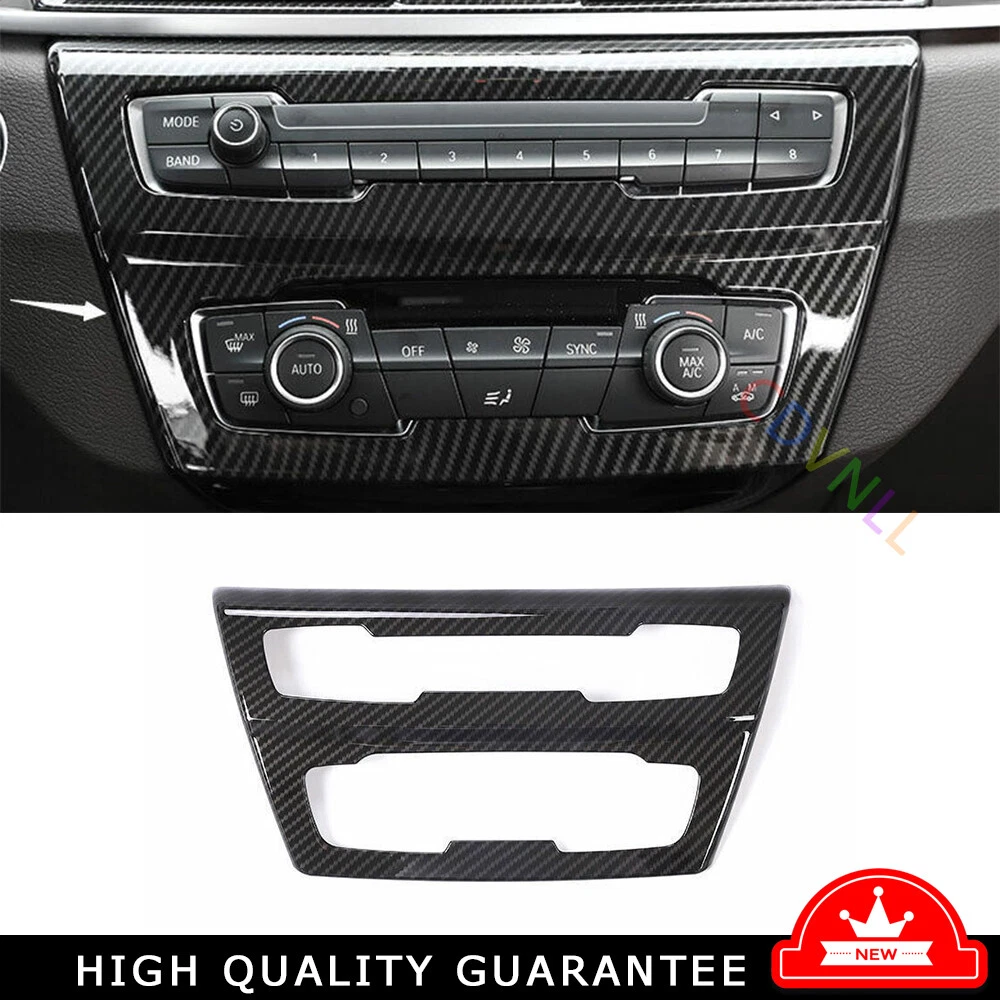 Console AC Switch Control Panel Trim Fit For BMW X1 F48 2016-2022 Carbon Fiber