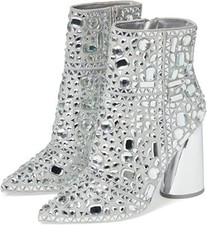 with box STEVE MADDEN VAYLE Boots Rhinestone G2U