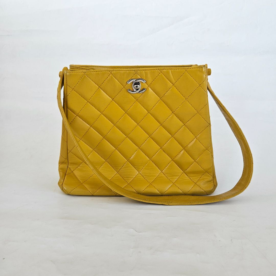 Chanel Vintage Yellow Mini Shopper Tote Bag