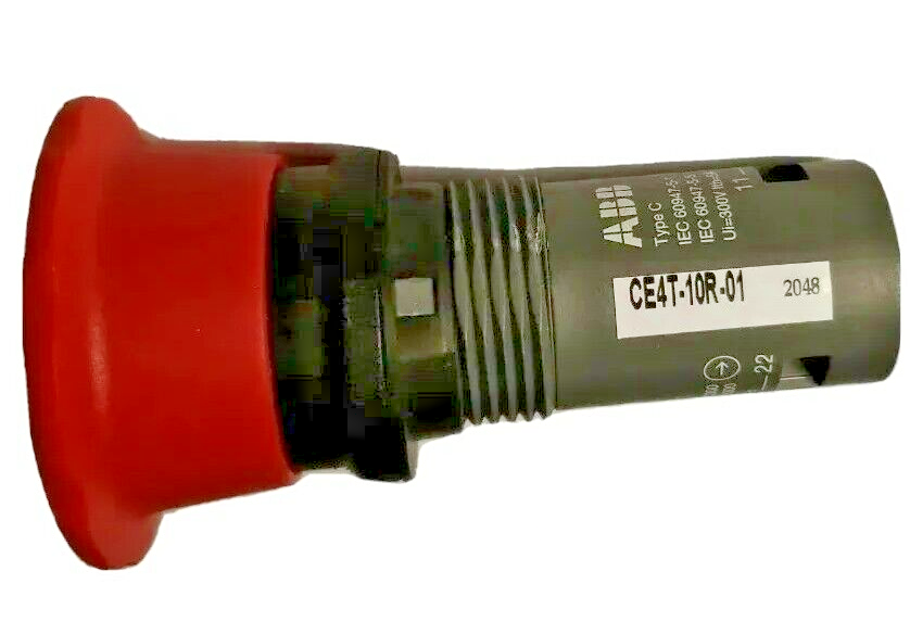 Bouton D'arrêt D'urgence ABB Ø40mm - 1 Contact NF - Rouge - Pour Armoire électrique