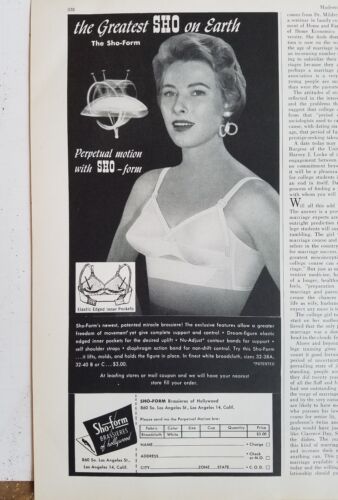 1954 Damski biustonosz Sho-form Greatest Show on Earth reklama mody vintage - Zdjęcie 1 z 1
