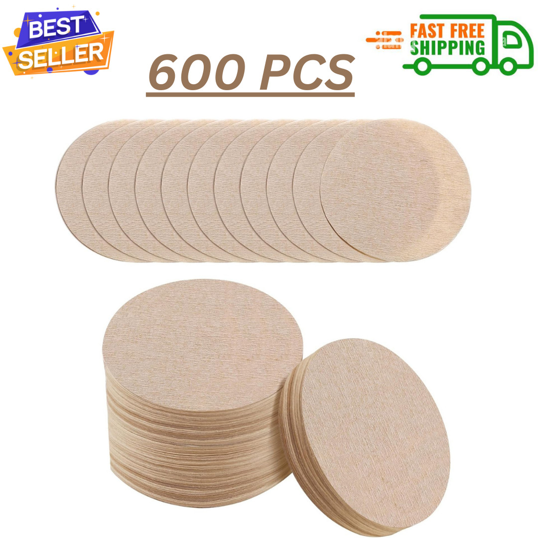 600 PCS Unbleached Coffee Filters compatible with Aeropress Coffee Maker...