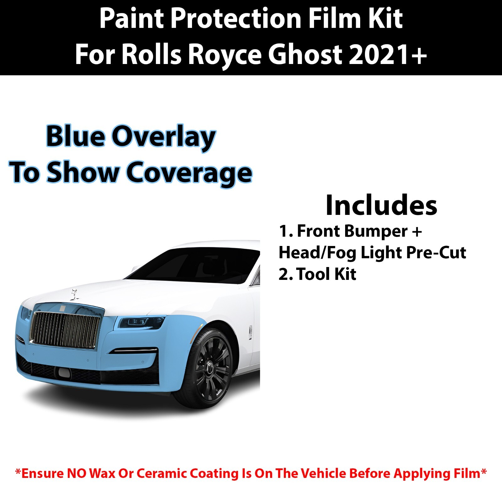 Pre Cut Paint Protection Film Clear Bra PPF Kit for Rolls Royce Ghost 2023+