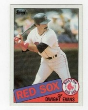 Dwight Evans 1985 Topps Baseball Base Common #580 Boston Red Sox