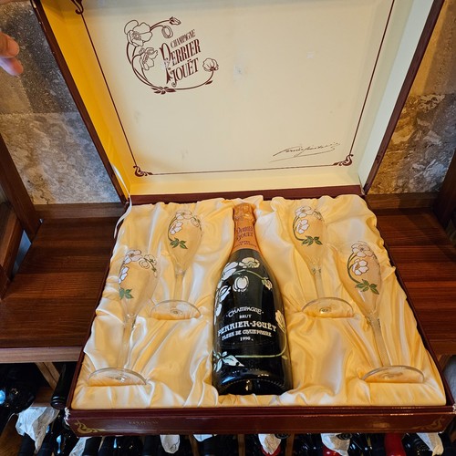 1990 Perrier Jouet Belle Epoque Fleur de Champagne Brut in Gift Box w/ Flutes eBay