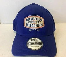 9forty New Era Proudly Cheese Wisconsin Adjustable Hat Blue
