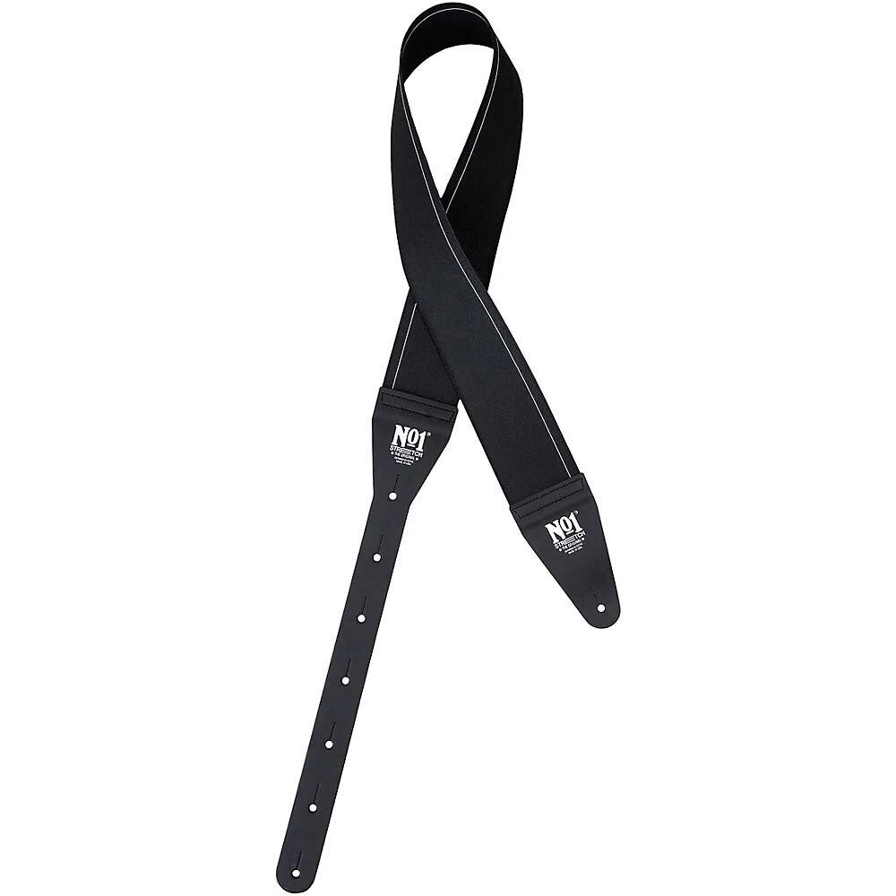 No1 Stretch Strap No1 Elastic Guitar Strap Black Extra Extra Large