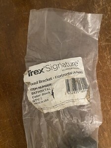 Trex Signature Railing Horizontal Bracket Set Black BKFHBKTAL Top & Bottom