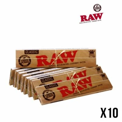 RAW slim KS Lot de 10 (Carnet feuilles non blanchies)