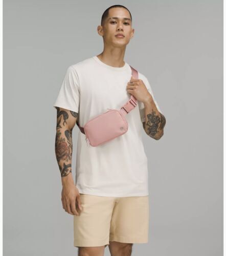 lululemon everywhere belt bag pastel pink Wordmark Crossbody 1L Lululemon Everywhere Belt Bag Pink