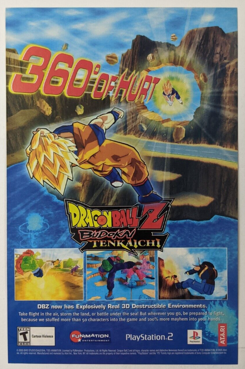 2007 Dragon Ball Z Budokai Tenkaichi 3 Print Ad/Poster Official DBZ Promo  Art