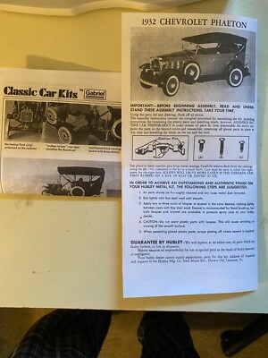 1932 Chevrolet Phaeton  Assembly Instructions
