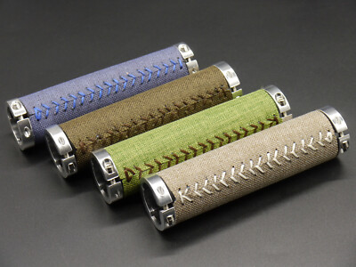 VELO EXQUISIT Lock On Griffe Textil Canvas Slender 130mm Paar 22.2mm NEU
