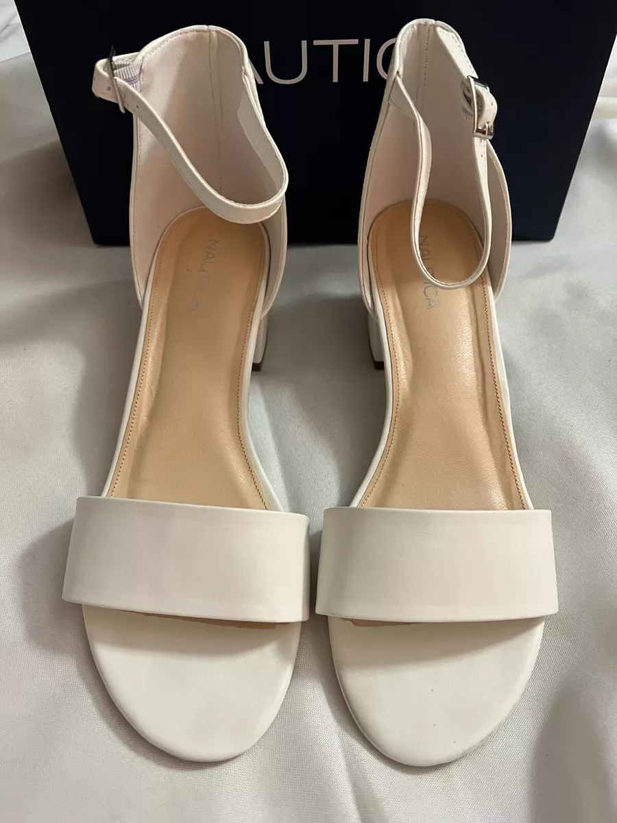 Two piece block heel pump cheap