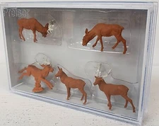PREISER NEW #14179 HO 1/87 Scale Set of 5 Stags, Deer
