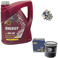 MotoröL ÖLfilter SM160 5W30 5 Liter + ÖLablassschraube FüR Suzuki Alto Swift II