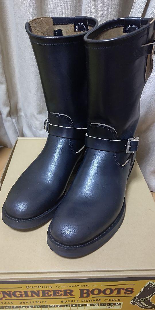 Bilt Buck Attractions Boots Lot. 444 Engineer Boots Leather Black 