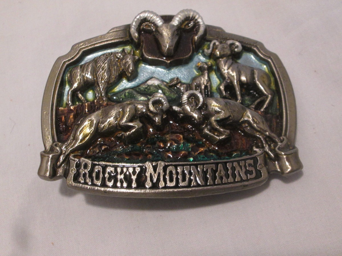 1984 Rocky Mountains Belt Buckle Big Horn Sheep The Great  display picture 1