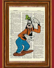 Goofy Dictionary Art Print Poster Picture Walt Disney Mickey Mouse