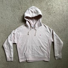 Champion Sweatshirt Girls Large Pullover Hoodie Reverse Weave Light Pink