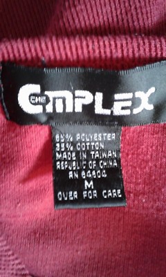 Red Longsleeve Shirt Women's size Medium Cinplex 3/4 Sleeve Ribbed