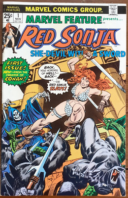 Marvel Feature #1, Red Sonja, Marvel Comics, November 1975, Sehr guter Zustand/Sehr guter Zustand