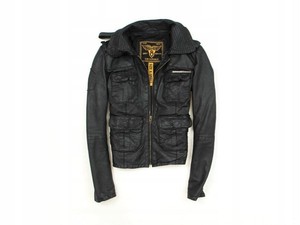 superdry leather jacket ebay