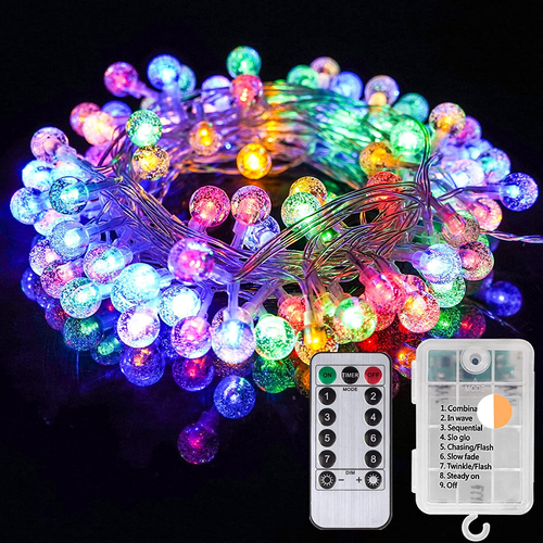 Catena Luminosa 11 Metri 100 Led Stringa Luci a Batteria Impermeabile Illuminazi - Foto 13 di 13