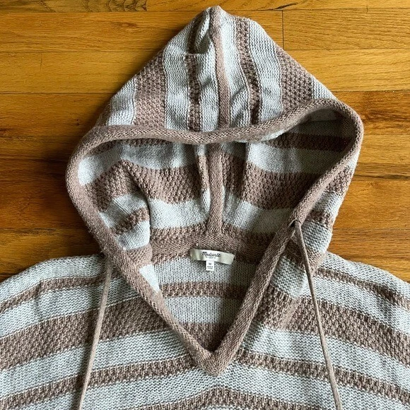 OFF WHITE MADEWELL Felpa con cappuccio a righe M