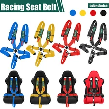 5 Point Racing Harness Safety Seat Belt Camlock Quick Release Black/Red ATV UTV