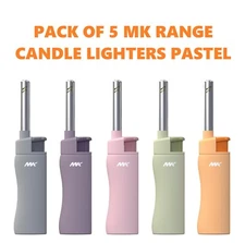 5-PACK MK Lighter Range Series, Pastel Set, Windproof (00897)