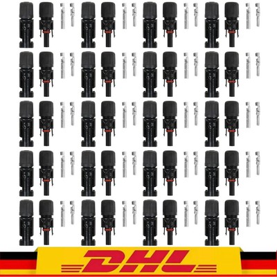 20 Paar 2,5-6 mm² Solarstecker Stecker Paar Buchse Kupplung Kabel Solarmodul