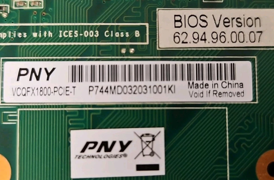PNY NVIDIA Quadro FX1800 768MB GDDR3 Dual DP DVI-I Graphic Card VCQFX1800-PCIE-T - Image 4 of 4