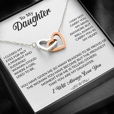 To My Daughter Necklace, Gift for Daughter from Dad, Daughter Father Necklace