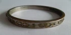 Coach Women's Kissing C Hinged Bangle Bracelet Jewellery with Rhinestone - Worn
