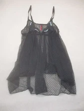 Seven'til Midnight Size 3X/4X Womens Black Lace Unlined Wireless Sexy Chemise 9H