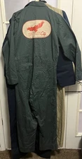 RARE VINTAGE BUICK CITY FLINT MI WORKWEAR COVERALLS GREEN MENS SIZE 40 USA Frank